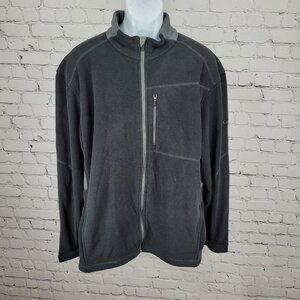 Columbia Black Fleece Full Zip Mock Neck Pockets Long Sleeve Jacket Size XL